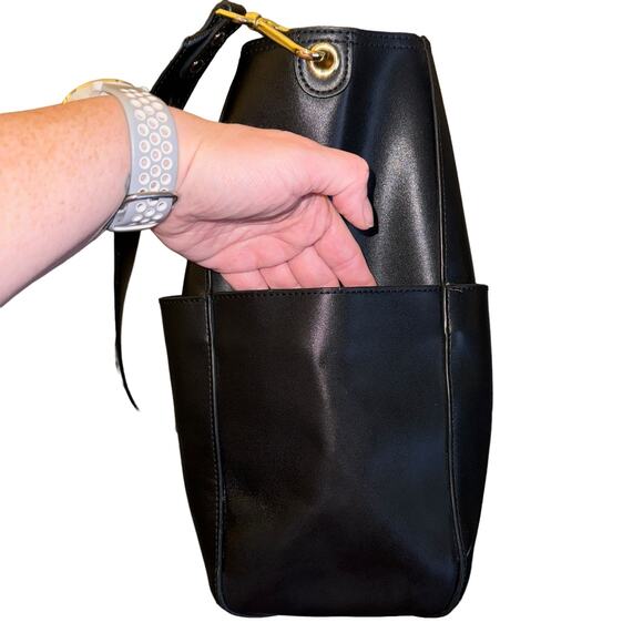 Bostanten Lottery Leather Hobo Bag Large Black - Picture 5 of 7